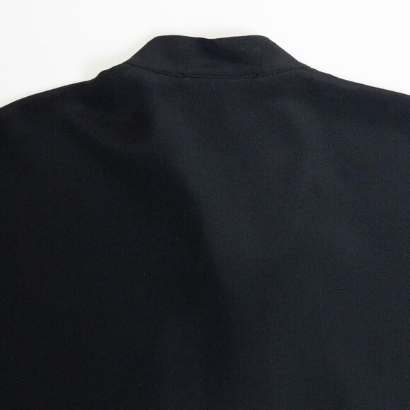 FRAME Silk Blouse Black Flounce Short Sleeve Top Button Up XS - Picture 11 of 14